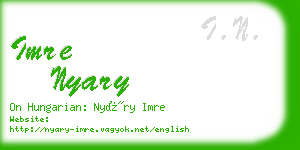 imre nyary business card